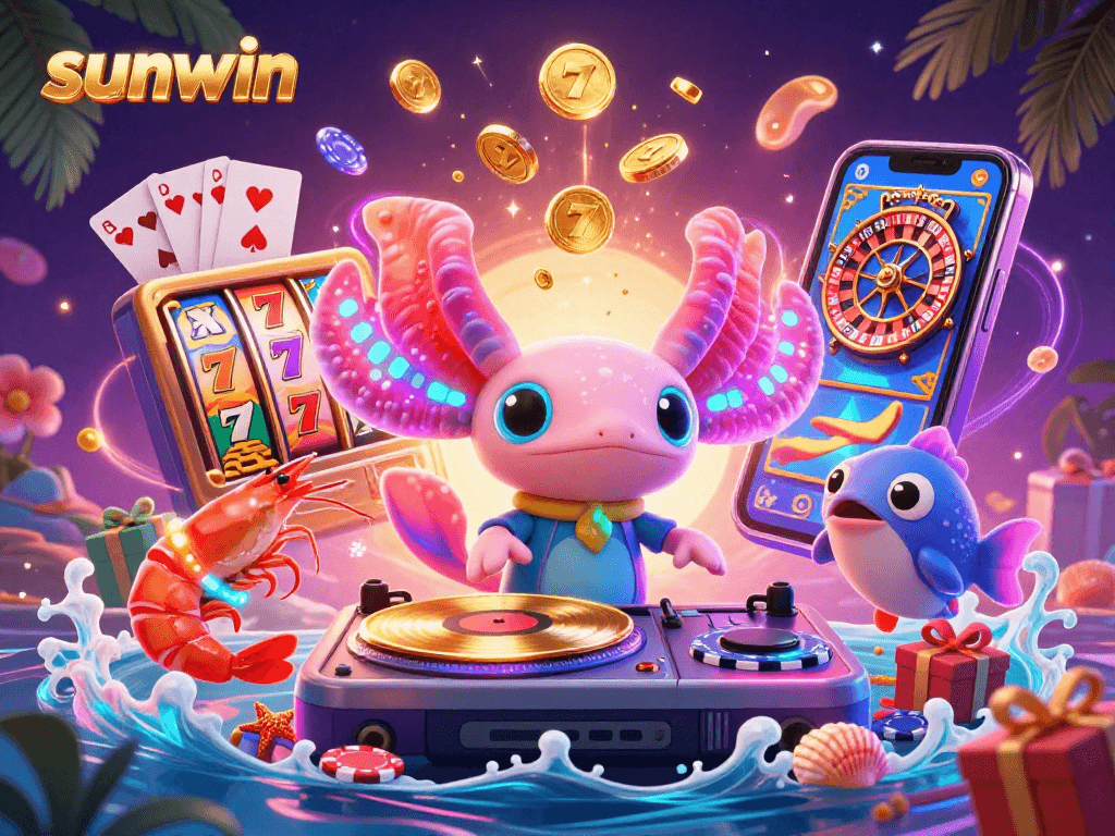 Experience the thrilling slots action at sunwin with a vibrant underwater DJ scene.