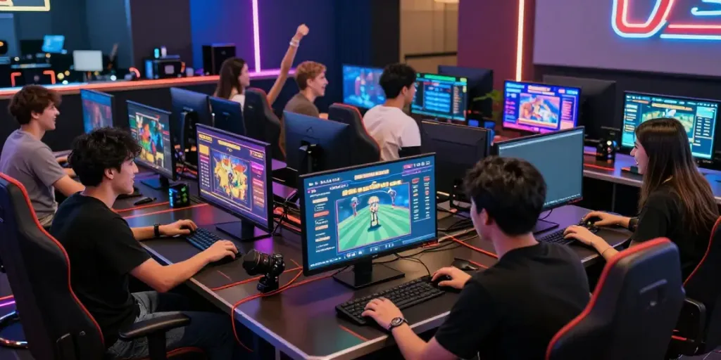 Dynamic gaming scene at http://11bet-app.net/ showcasing players engaged in an online casino.