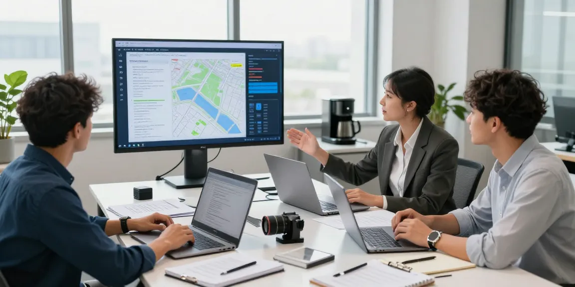 Engaging OSINT investigation team analyzing data in a modern office setting.