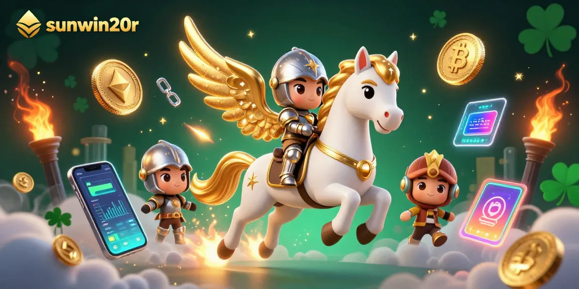 Experience sunwin20r in an epic cosmic casino adventure with vibrant crypto elements and a celestial knight.